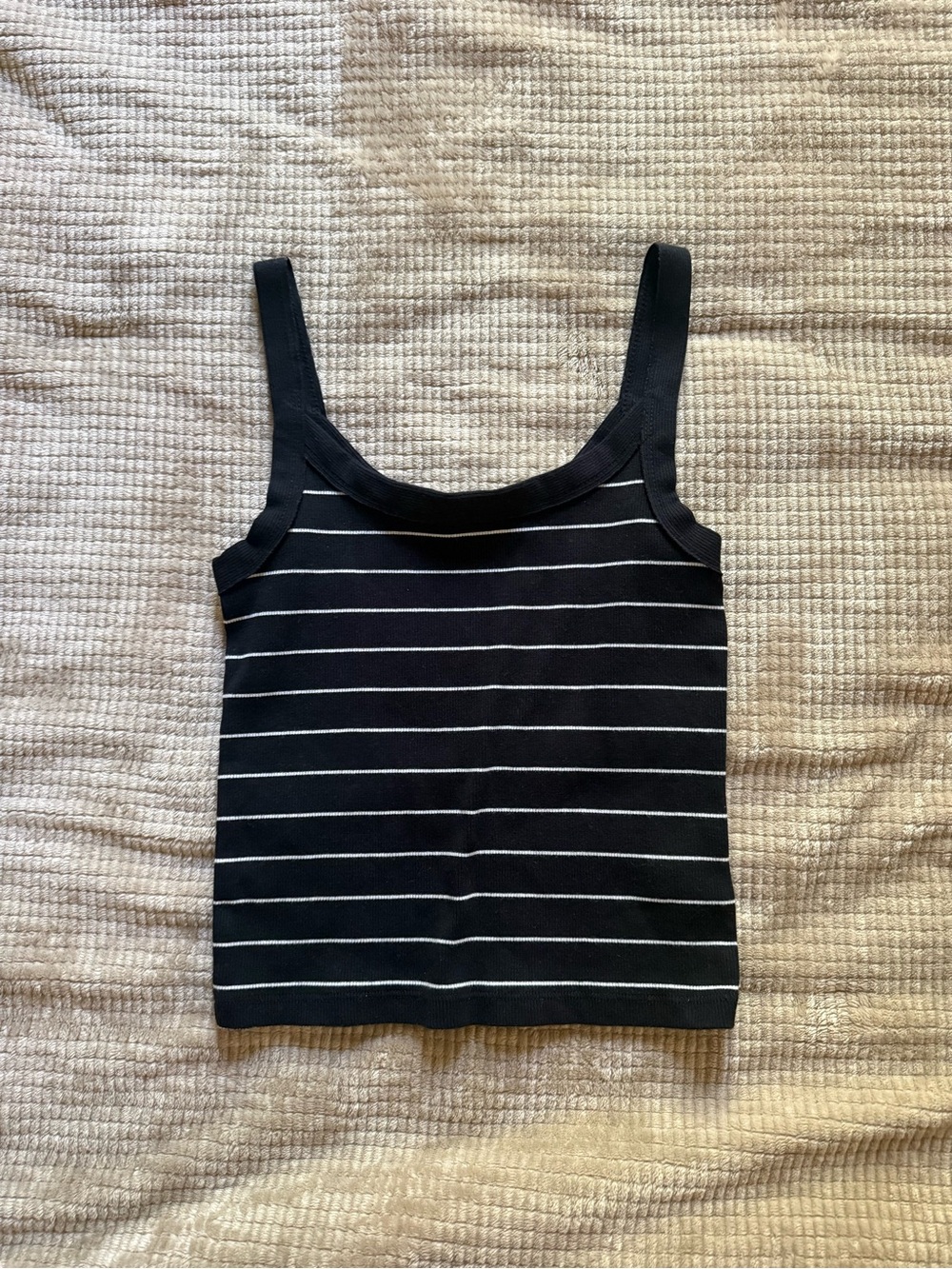 Forever 21 Black and White Striped Tank